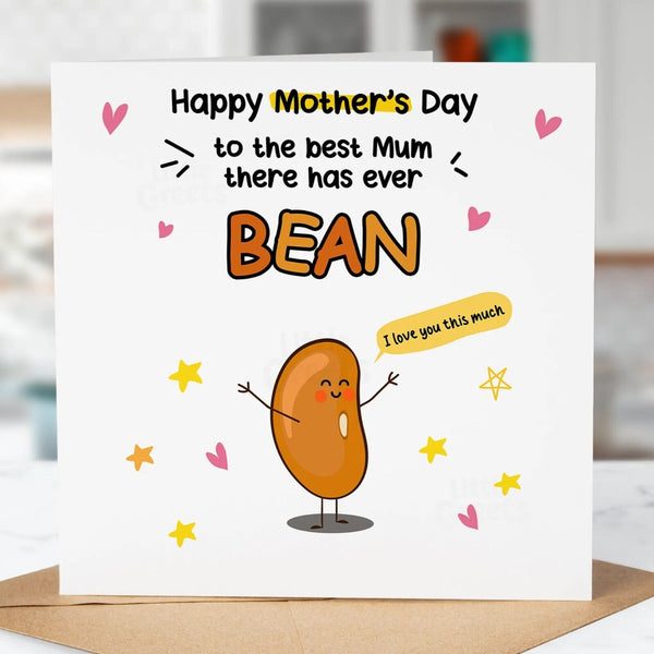 Funny Mothers Day Card, Best Mum card, Pun Card, Quirky Cute Greeting Card