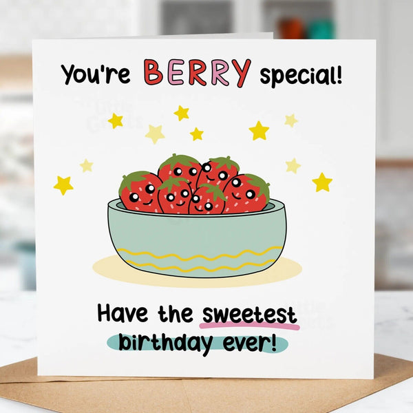 Funny Birthday Card, Berry Best, For Boyfriend, Cousin, Friend, Girlfriend