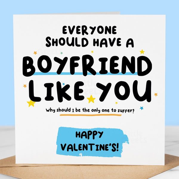 Funny Valentines Day Card, Boyfriend like you, For Boyfriend valentines card