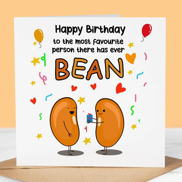 Funny Birthday Card, Best person bean 2, Fun for Friend, Cousin, Nephew, Niece