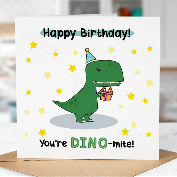Funny Birthday Card, You're Dinomite, Girlfriend, Boyfriend, Husband, Friend