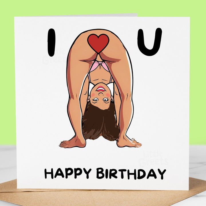 Funny Birthday Card - I Love u for friend, mum, sister, Aunty, grandma