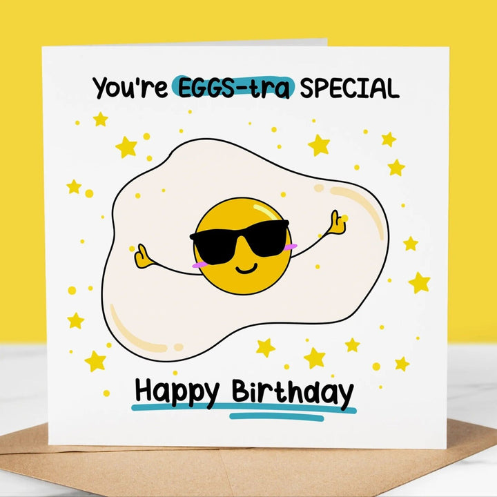 Funny Birthday Card, Your Eggstra Special, Fun Birthday Greeting for him/her