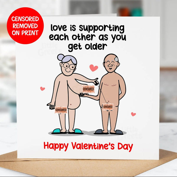 Rude Valentines Day Card,  Supporting, For Boyfriend, Girlfriend, Wife, Husband