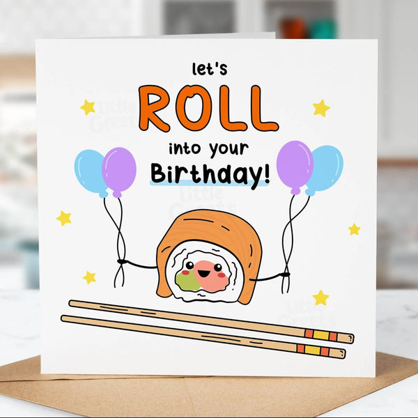 Funny Birthday Card, Roll into, Girlfriend, Boyfriend, Niece, Friend, Cousin
