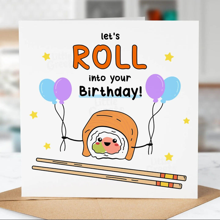 Funny Birthday Card, Roll into, Girlfriend, Boyfriend, Niece, Friend, Cousin