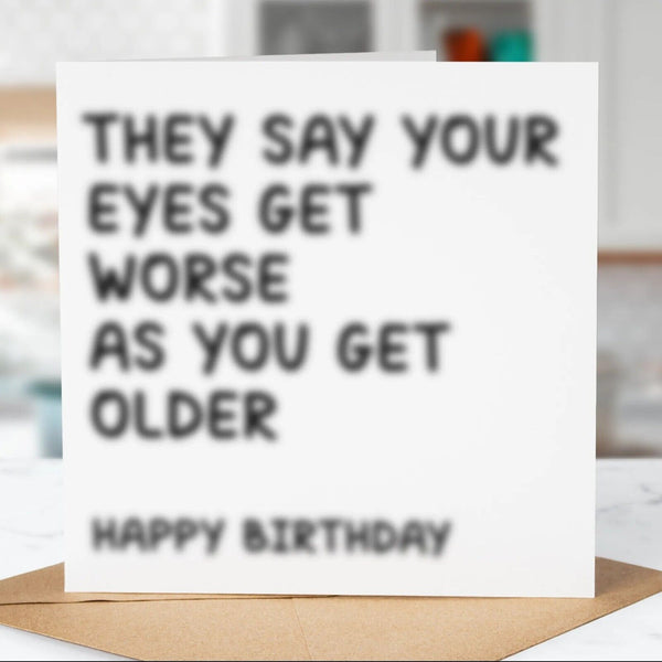 Funny Birthday Card, Bad eye, Dad, Friend, Grandad , Cousin, Uncle