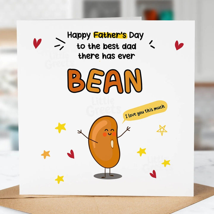 Funny Fathers Day Card, I love you this much, Quirky Cute Greeting Card, Fun Dad