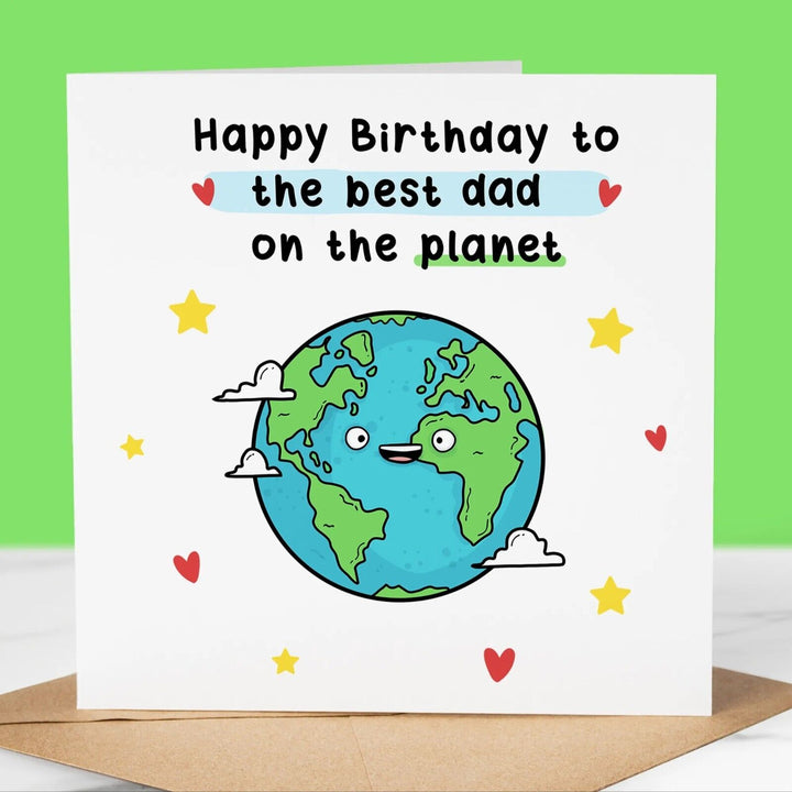 Funny Birthday Card, Best dad on the planet, Fun Birthday Greeting for Dad