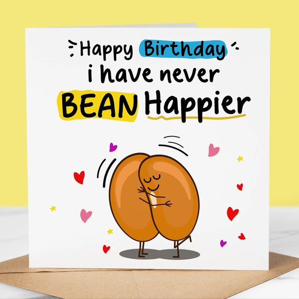 Funny Birthday Card, Never bean happier, Fun Birthday, Love, Boyfriend