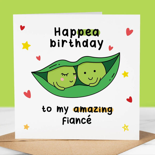 Funny Birthday Card, Happea birthday Fiance, Fun Birthday Greeting
