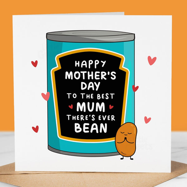 Funny Mothers Day Card, best mum there's ever bean, Greeting Card for mum