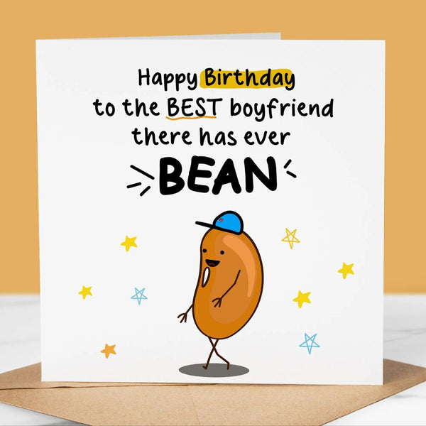 Funny Birthday Card, Best boyfriend theres ever bean, card for boyfriend, fun
