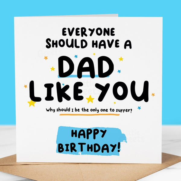 Funny Birthday Card, Dad like you, birthday card for Dad